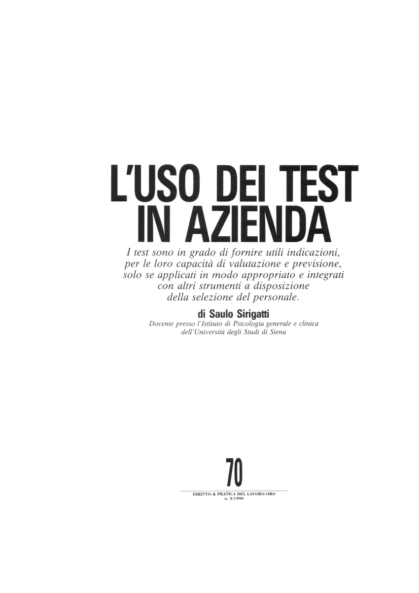 DPA: Test per la diagnosti dei disturbi di personalità - Items