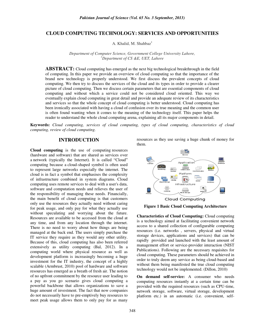 (PDF) CLOUD COMPUTING TECHNOLOGY: SERVICES AND OPPORTUNITIES