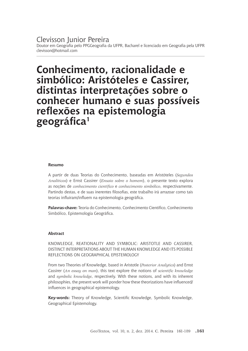 PDF) CONHECER PARA DIALOGAR: REFLEXÕES SOBRE CONHECIMENTO E  CONTEMPORANEIDADE