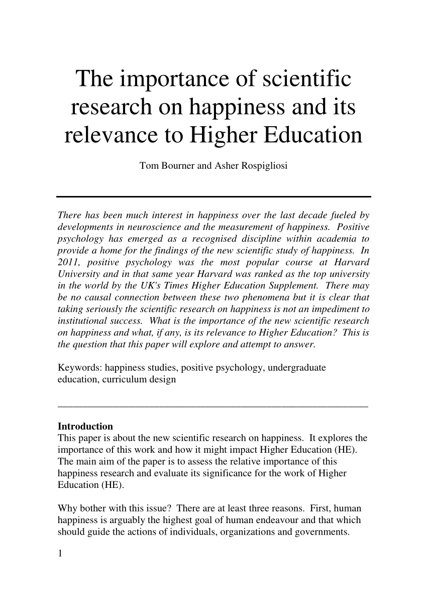 research articles on happiness