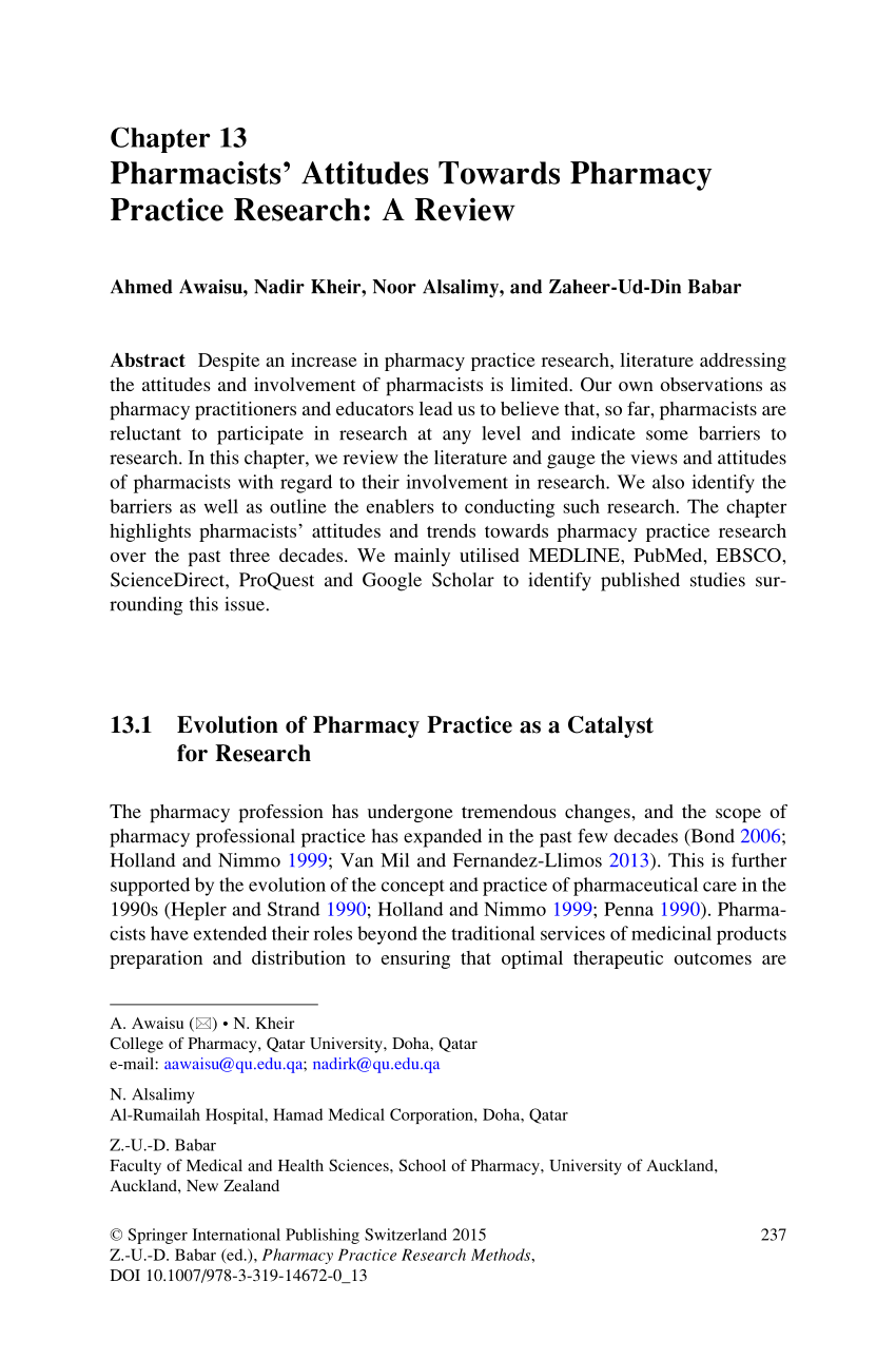 literature review example pharmacy