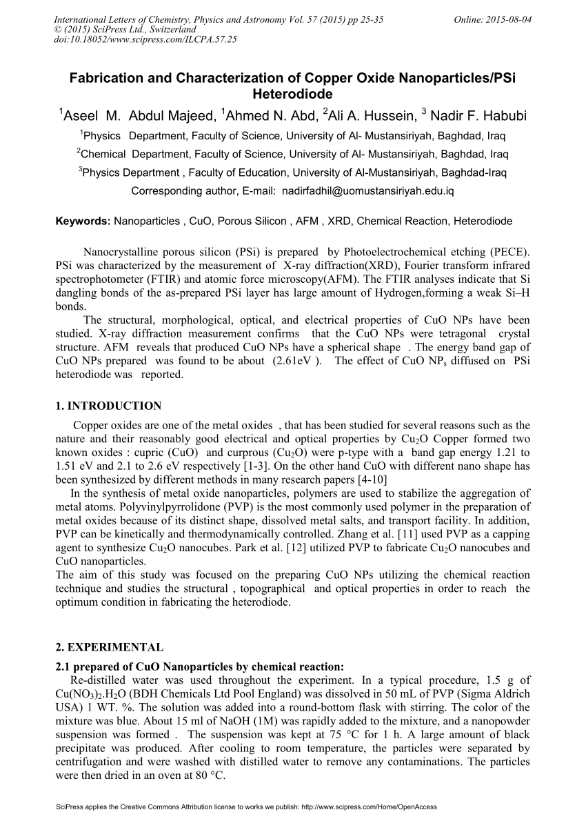 copper oxide nanoparticles thesis pdf