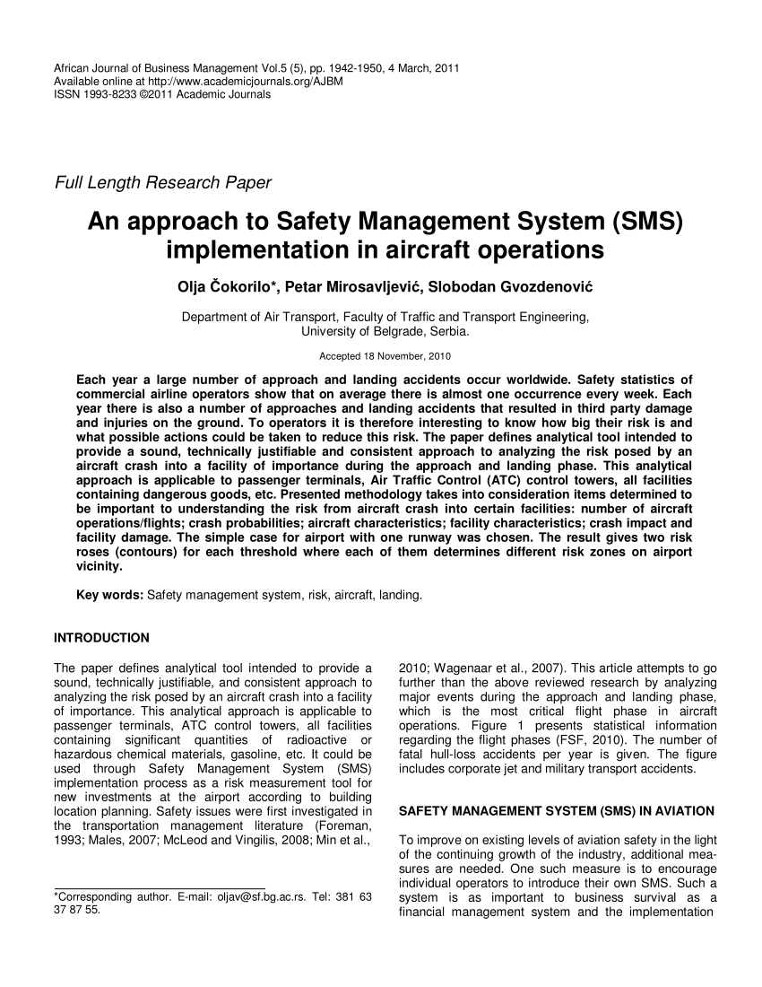 research paper about aviation safety