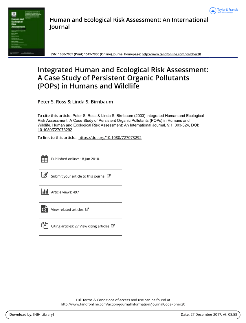 ecological risk assessment case study