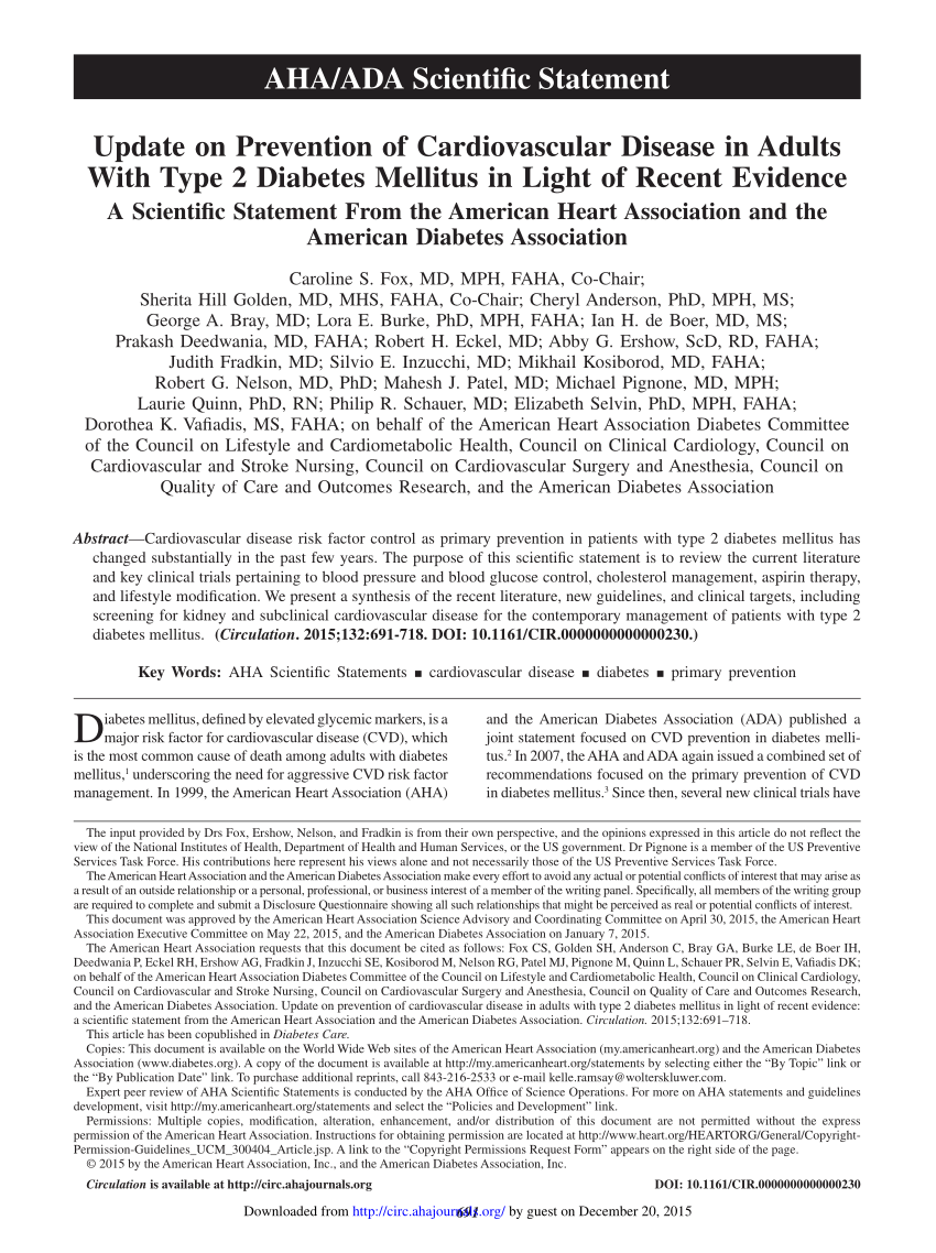 Fact Sheets Resources  Publications Diabetes Cdc