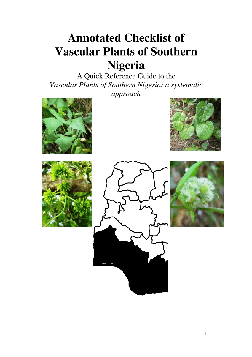 Pdf Annotated Checklist Of Vascular Plants Of Southern Nigeria