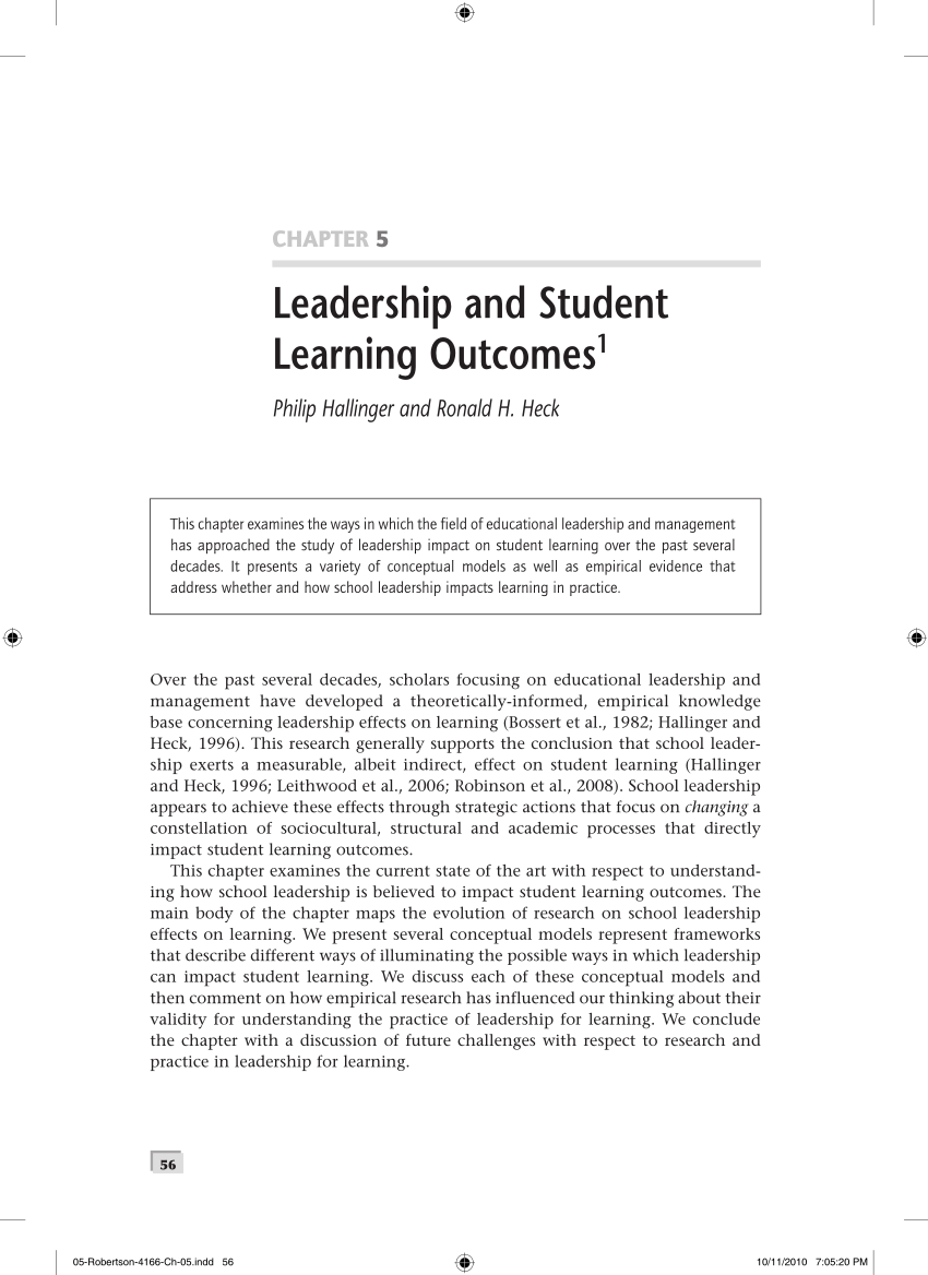 student leadership research paper