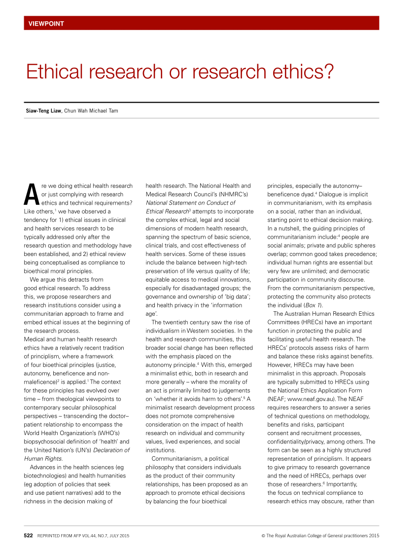 how to address ethical issues in research pdf