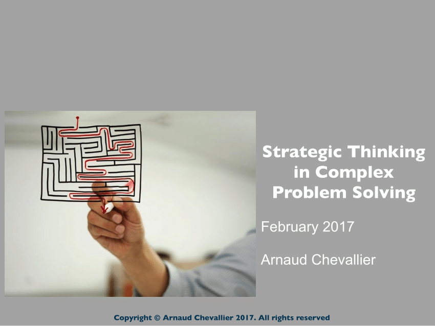 strategic thinking in complex problem solving pdf