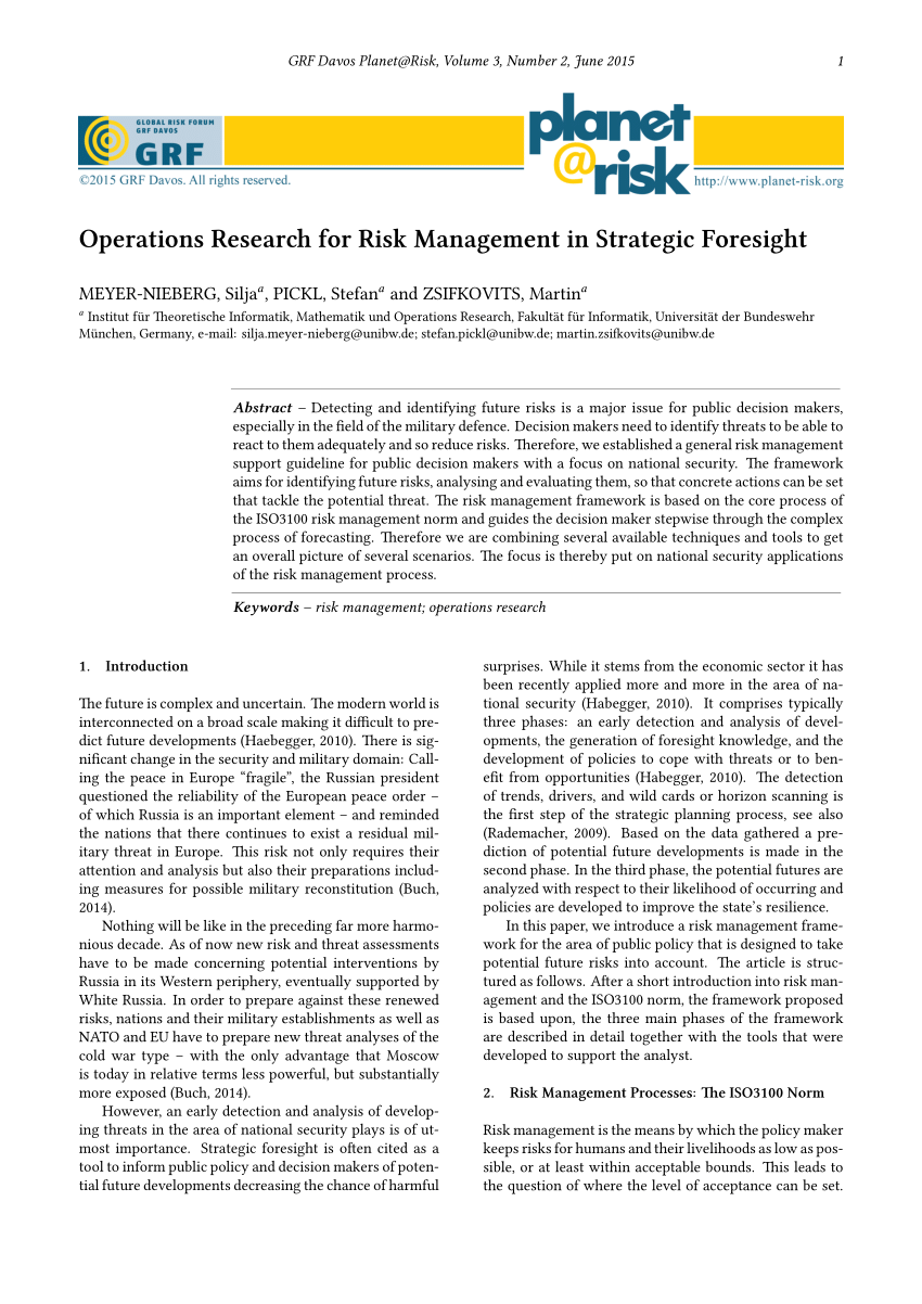 risk management research proposal pdf