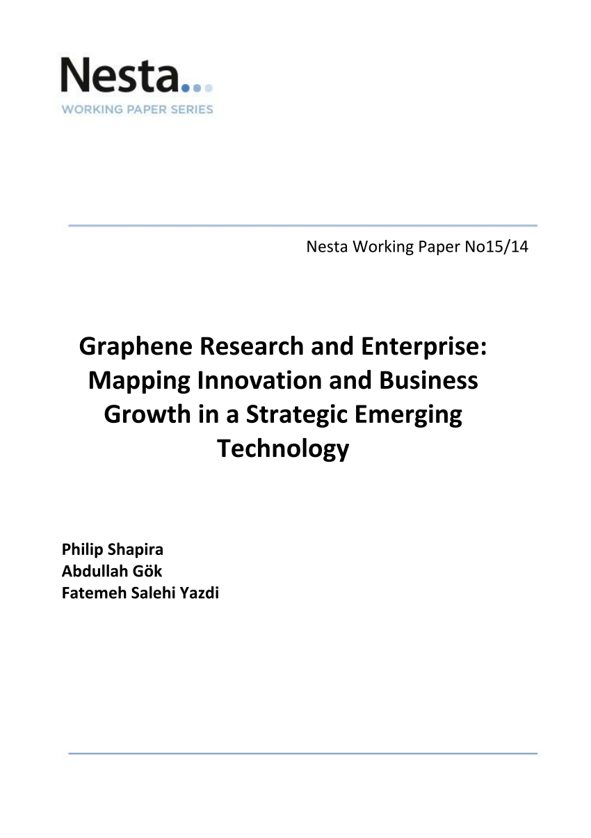 PDF) Graphene Research and Enterprise: Mapping Innovation and ...