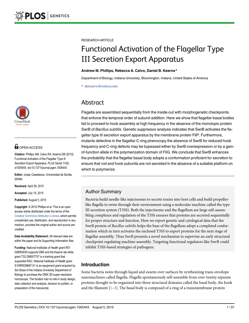 Distribution Of Chez Suppressor Mutations Between Flagellar Region Ilib Download Table