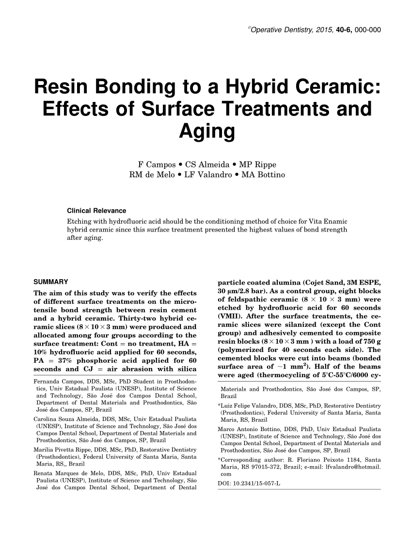 Bond strength of resin cements to leucite-reinforced ceramics: part 2 -  after one-year aging in water