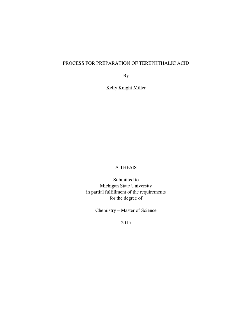 (PDF) Process for Preparation of Terephthalic Acid