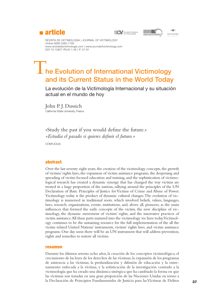 victimology paper topics