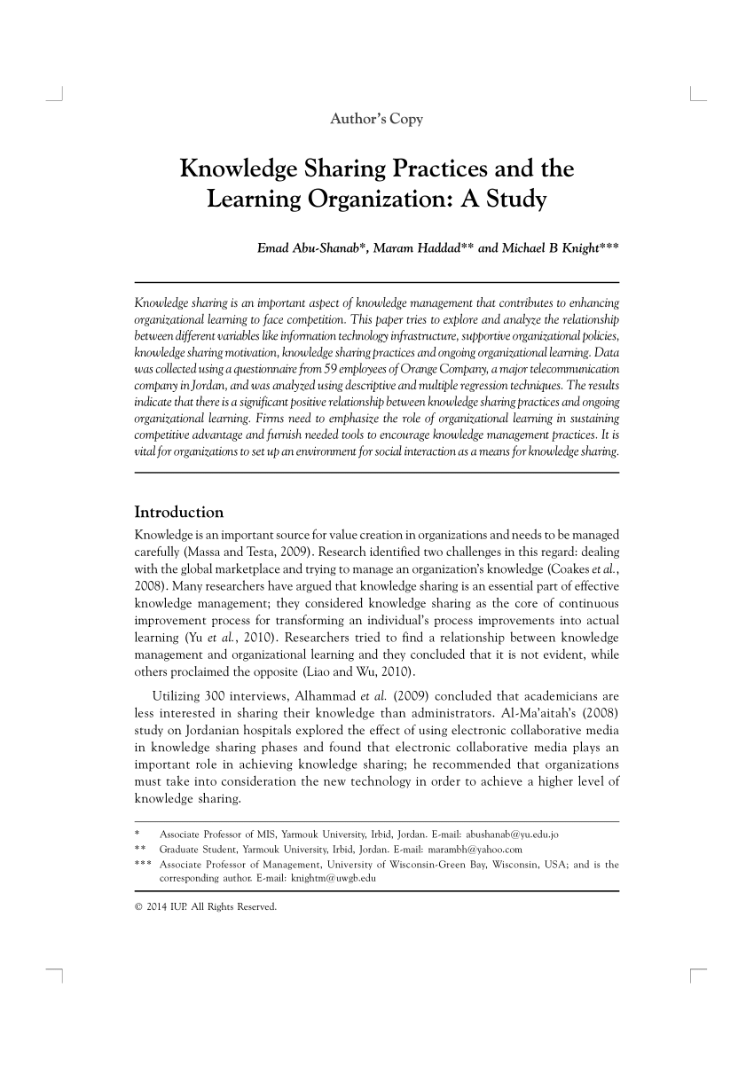 knowledge sharing thesis pdf