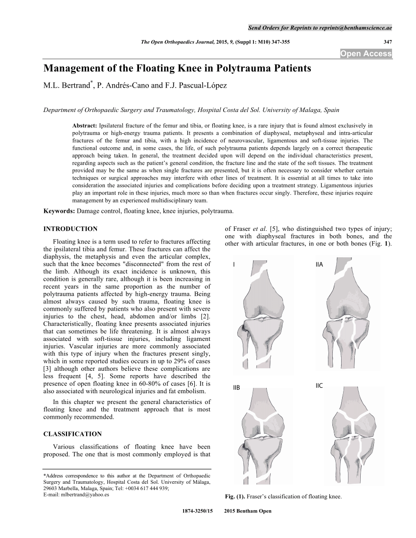 (PDF) Management of the Floating Knee in Polytrauma Patients