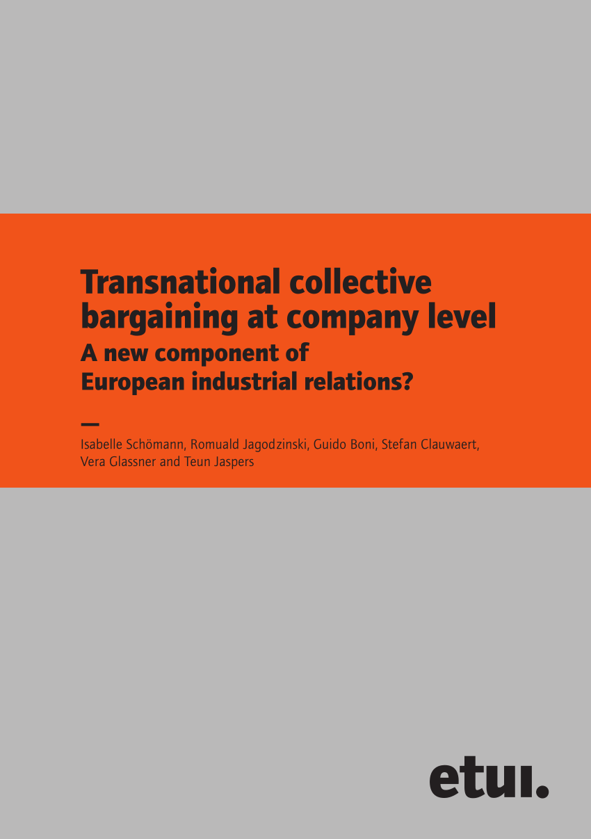 Pdf Transnational Collective Bargaining A Literature Review 8759