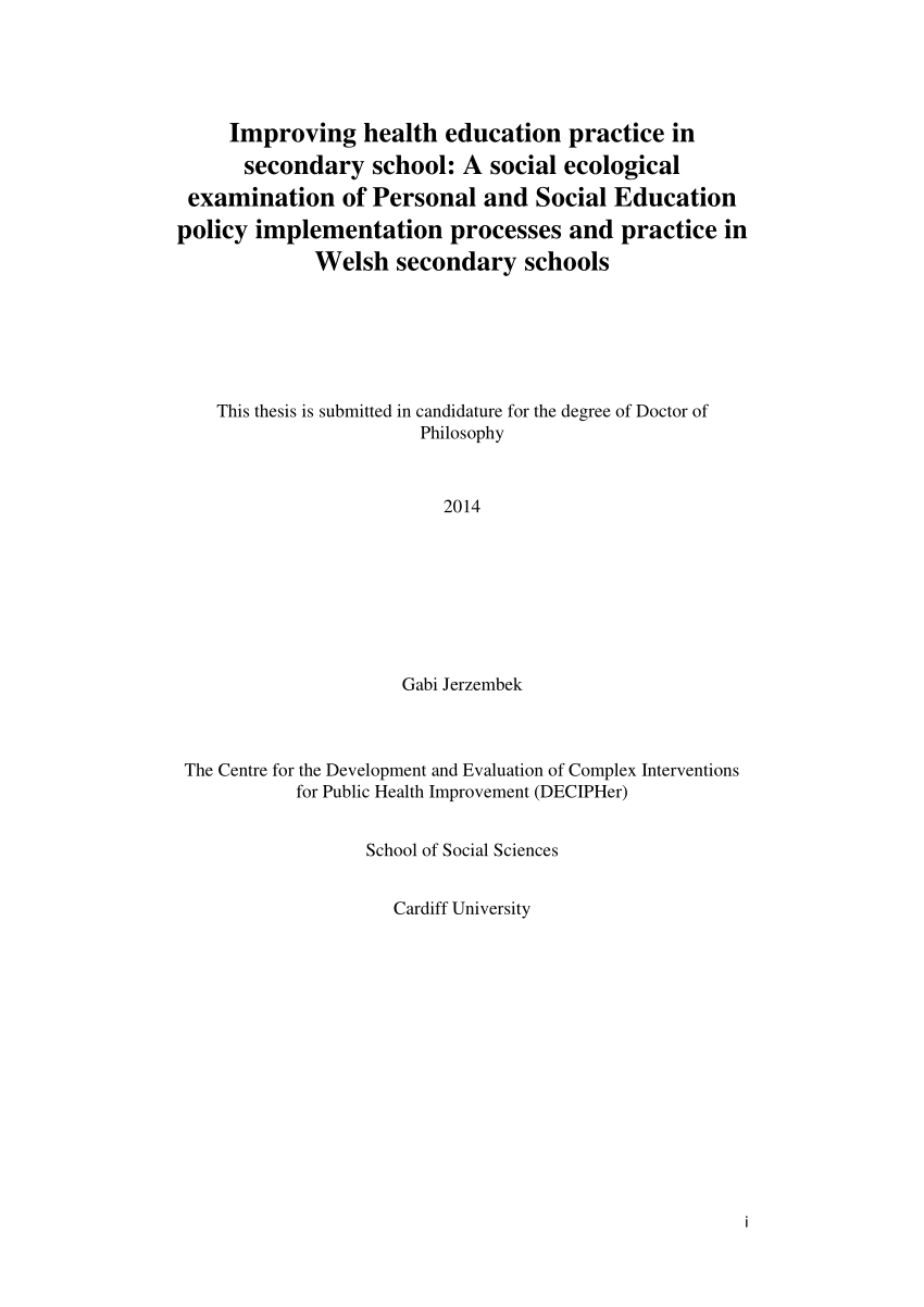 Thesis on education policy implementation