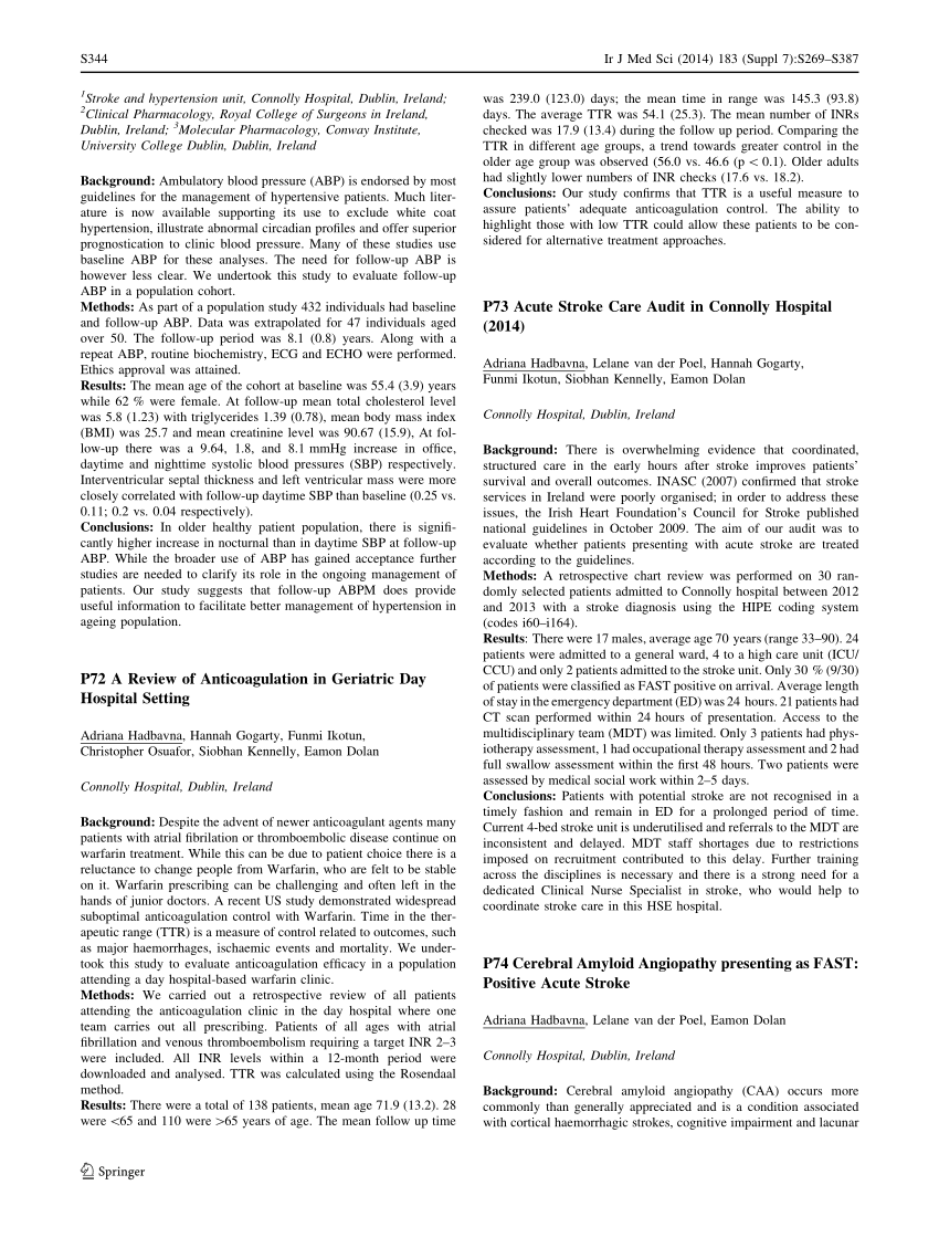 PDF Review of Anticoagulation in Geriatric Day Hospital Setting