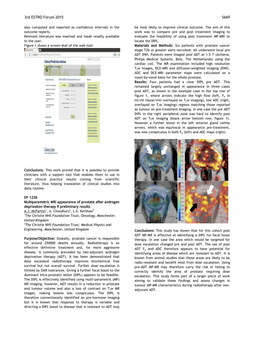 Pdf Ep 1236 Multiparametric Mri Appearance Of Prostate After Androgen Deprivation Therapy N Preliminary Results