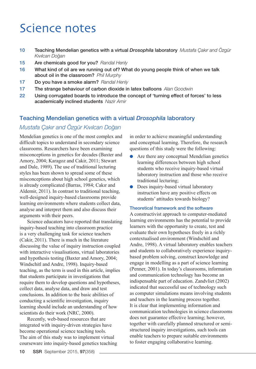 (PDF) Teaching Mendelian with a virtual Drosophila laboratory