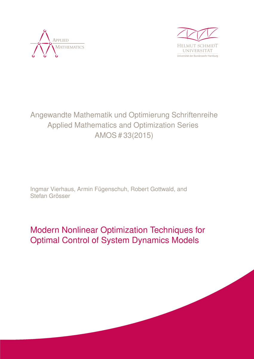 PDF) Modern Nonlinear Optimization Techniques for Optimal Control ...