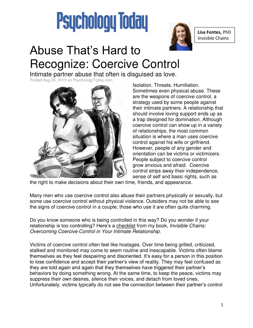 Controlling in relationship too a Controlling Behavior: