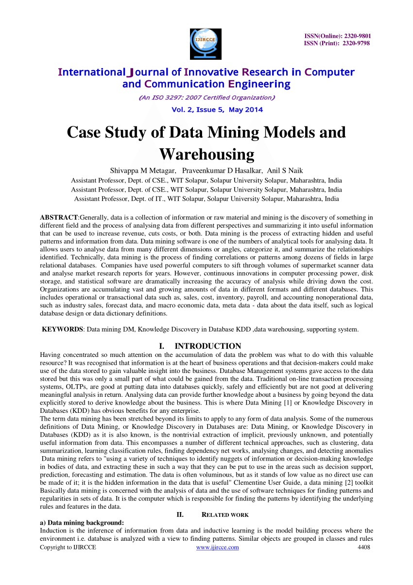 data mining case study pdf
