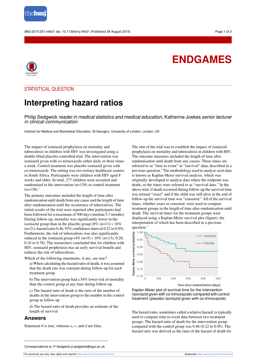 Hazard Ratio