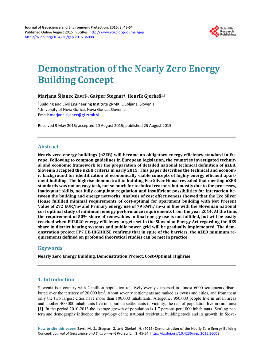 research paper on zero energy building