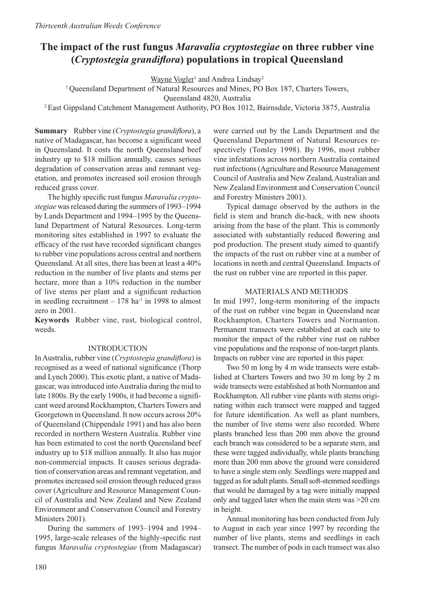 (PDF) The impact of the rust fungus Maravalia cryptostegiae on three ...