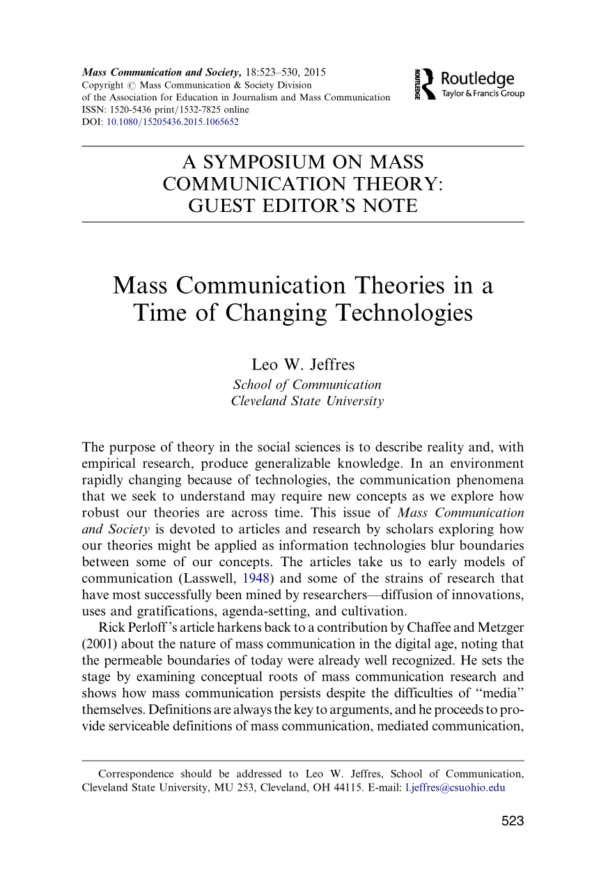 thesis of mass communication students