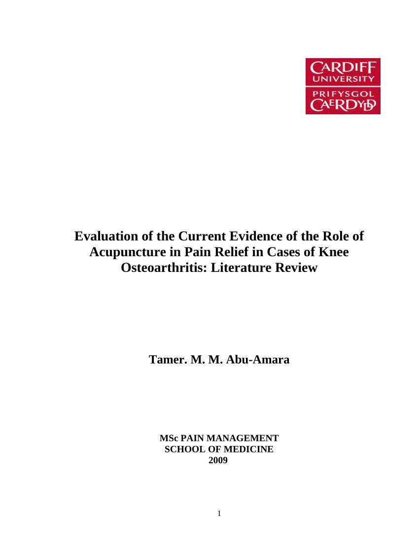 literature review on knee pain