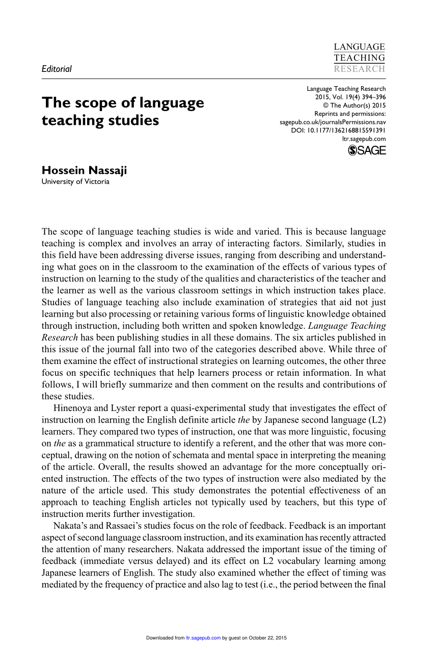 language teaching research