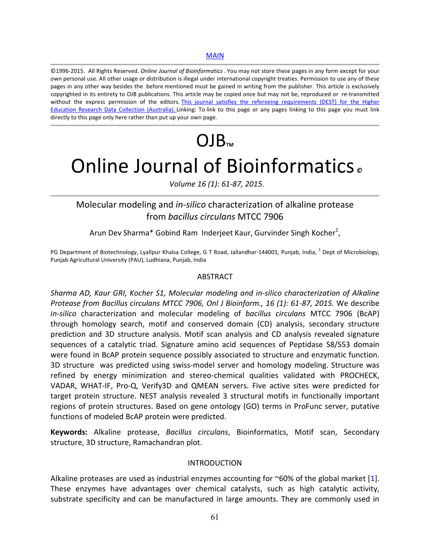 research paper of bioinformatics