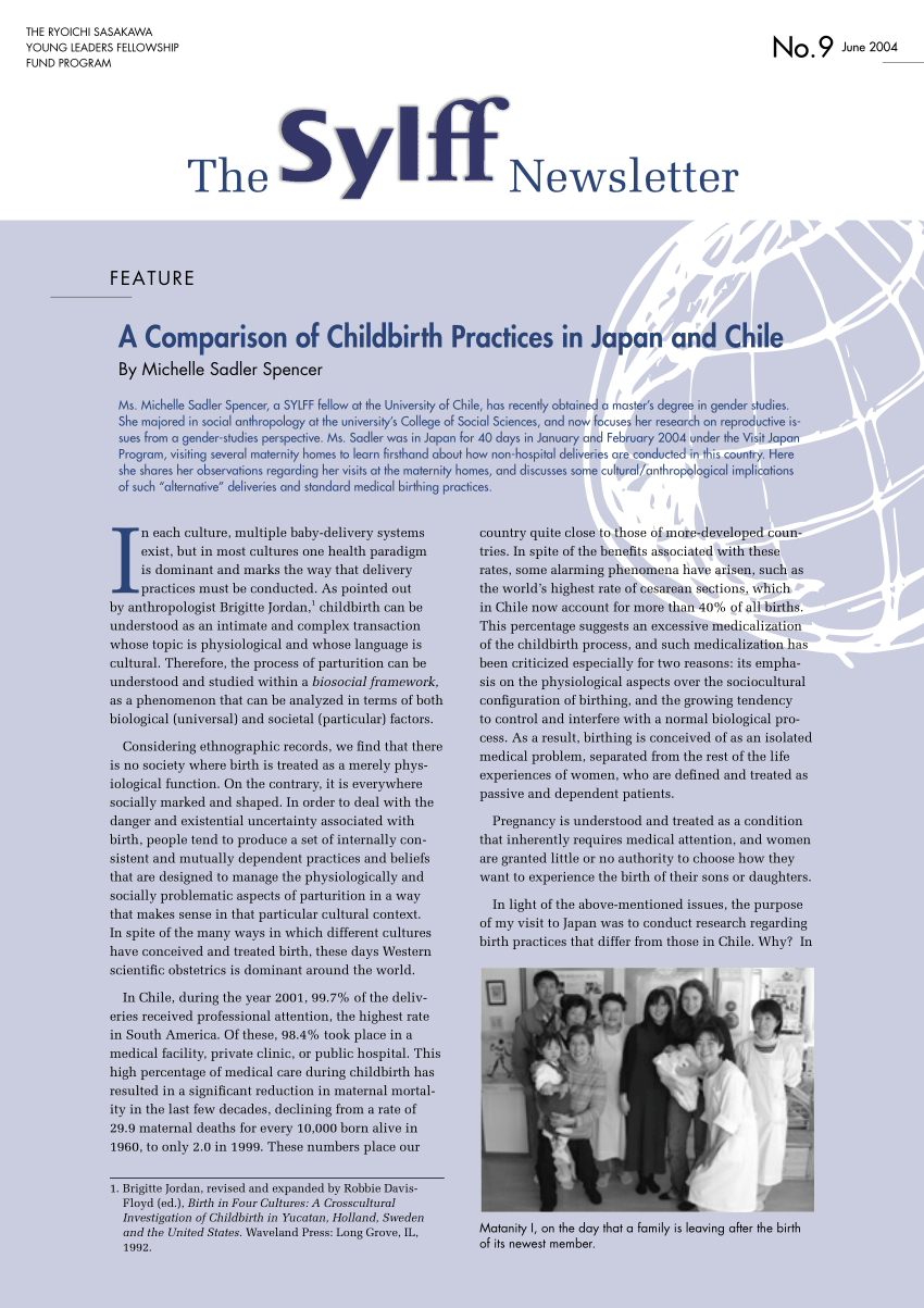 childbirth practices in Japan and Chile