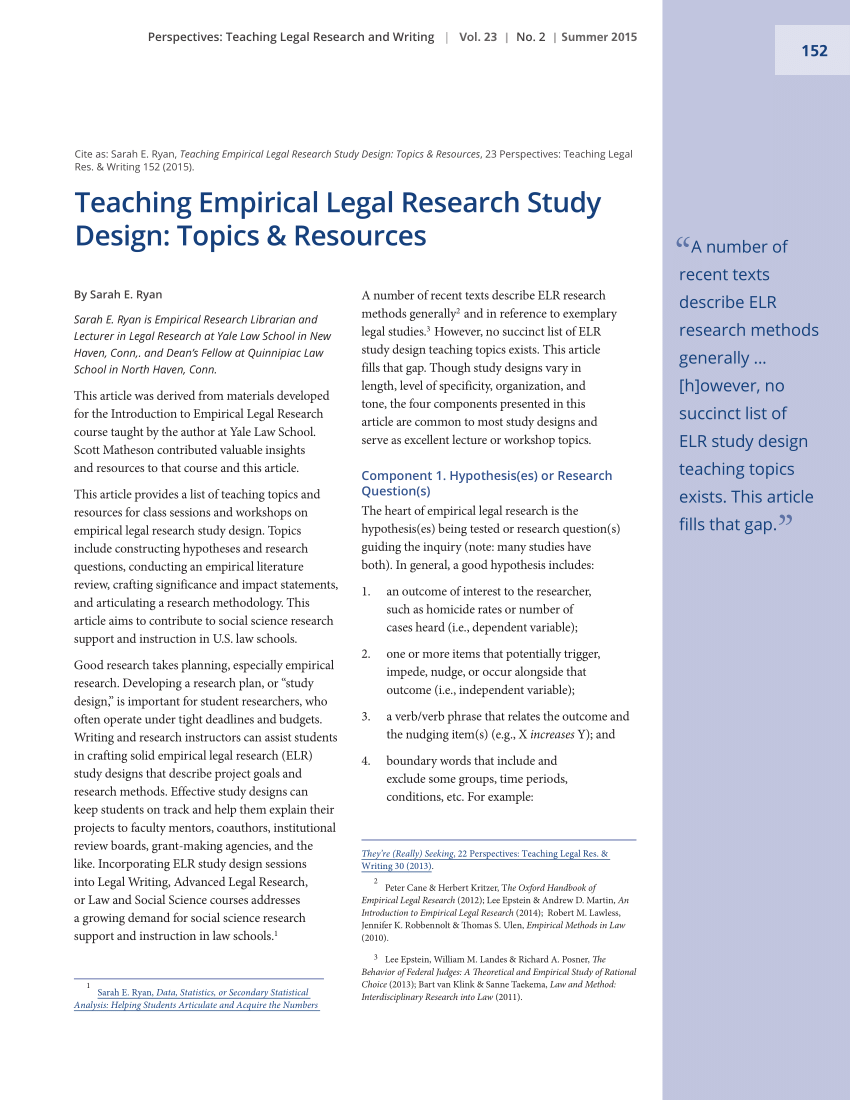 empirical research in legal education