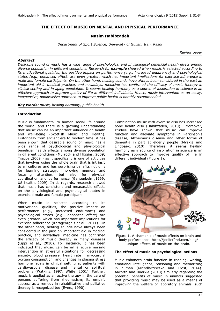 influence of music in mental health essay