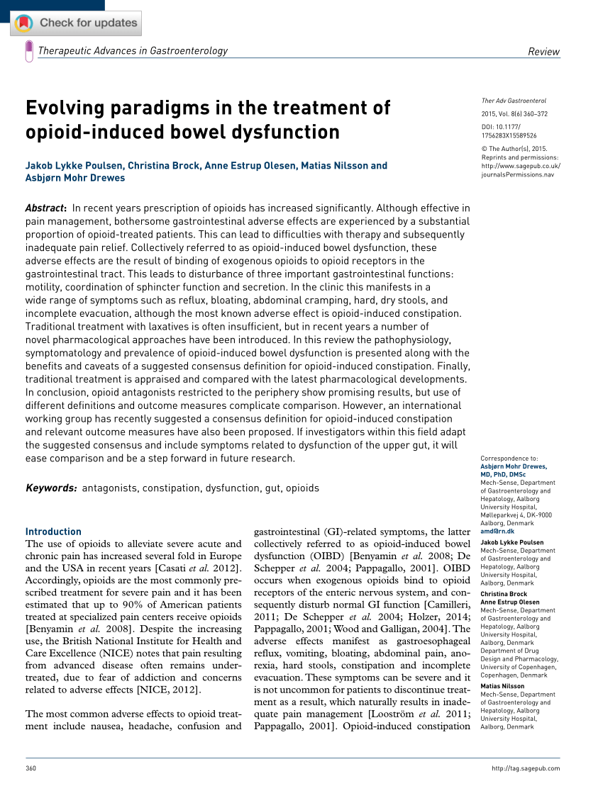 (PDF) Evolving paradigms in the treatment of opioid