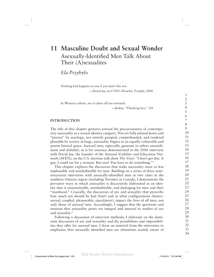 PDF) Masculine Doubt and Sexual Wonder: Asexually-Identified Men Talk About  Their (A)sexualities