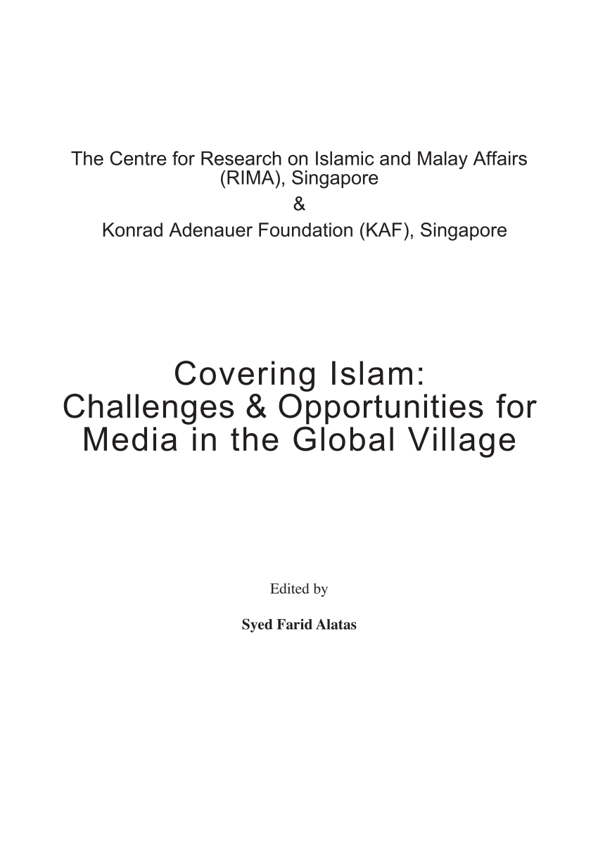 PDF) Covering Islam Challenges and Opportunities for Media in the Global Village picture