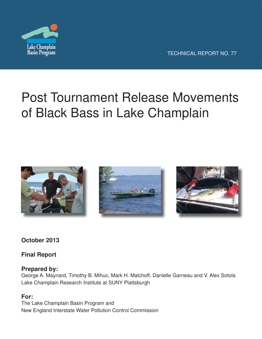 PDF) Post Tournament Release Movements of Black Bass in Lake Champlain picture