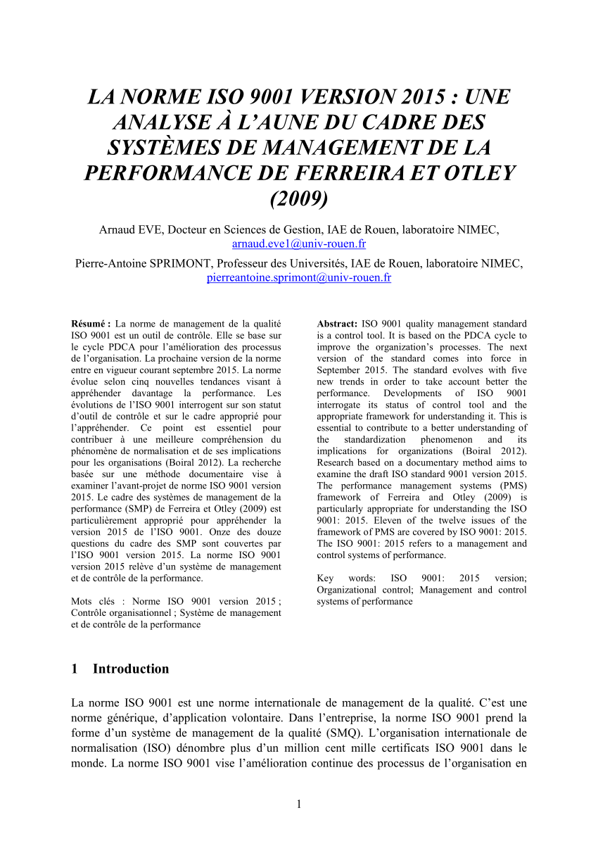 processus comptabilité iso 9001