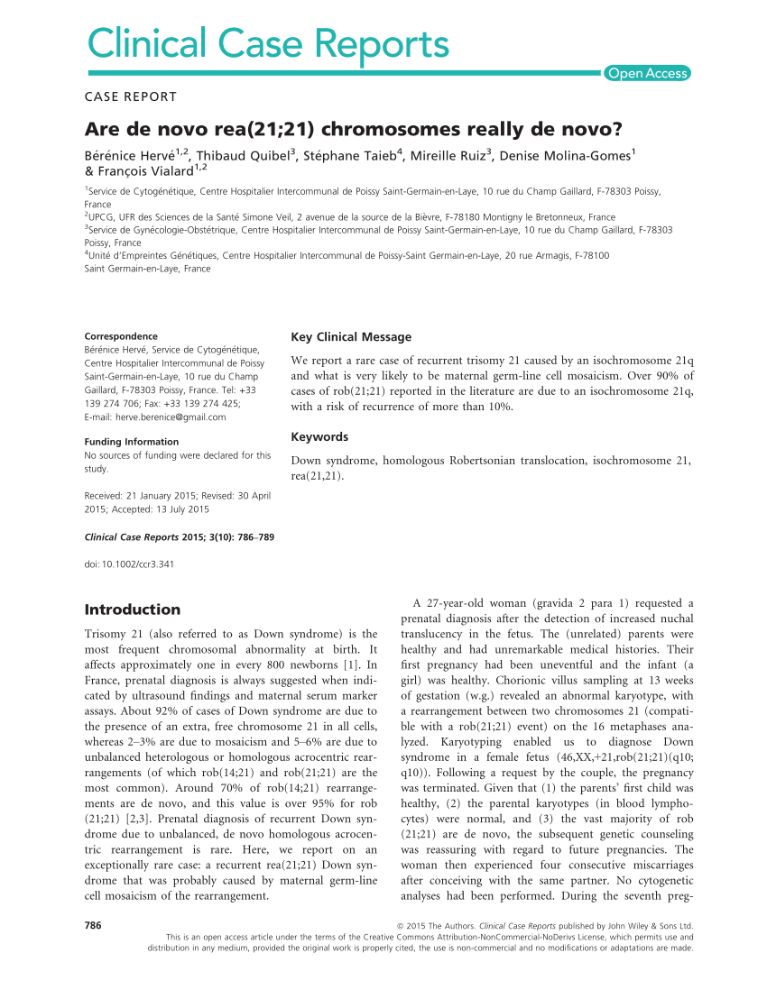 Pdf Are De Novo Rea 21 21 Chromosomes Really De Novo