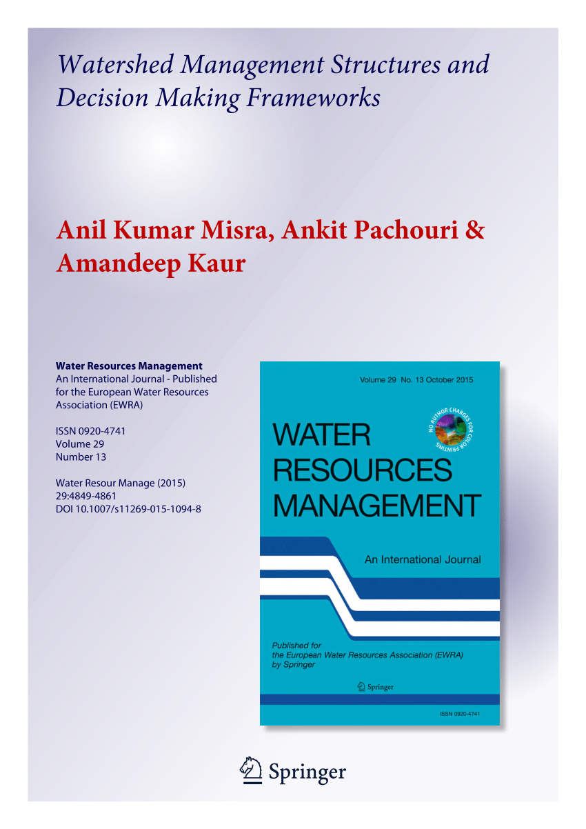 research paper watershed management