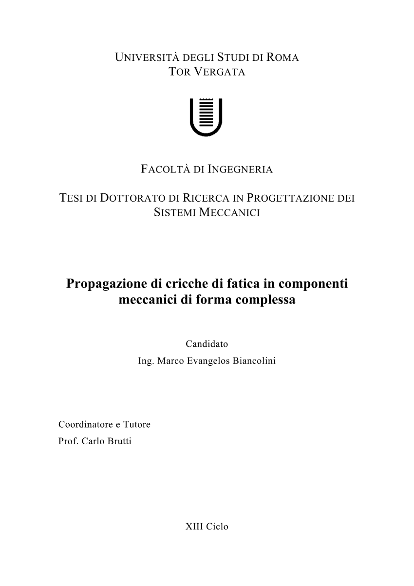 Phd thesis italy