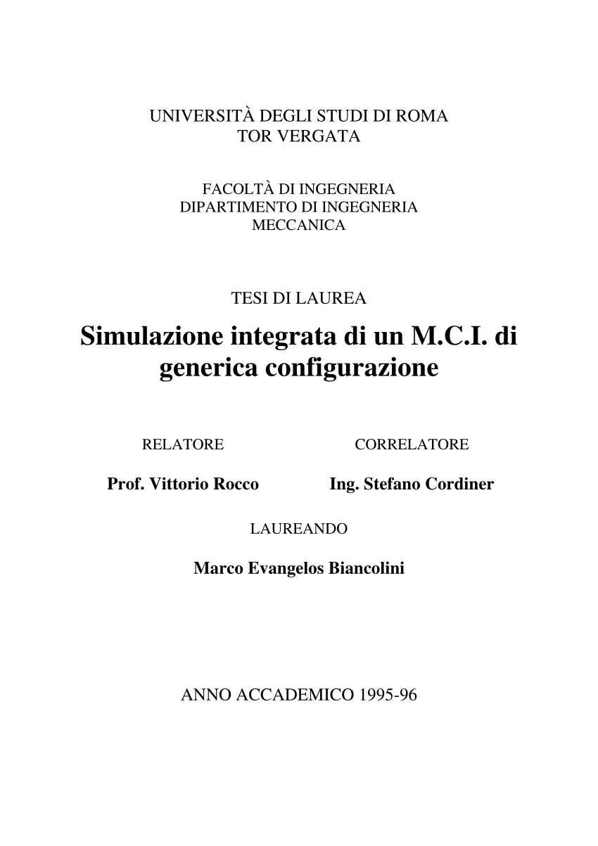 degree thesis in italian