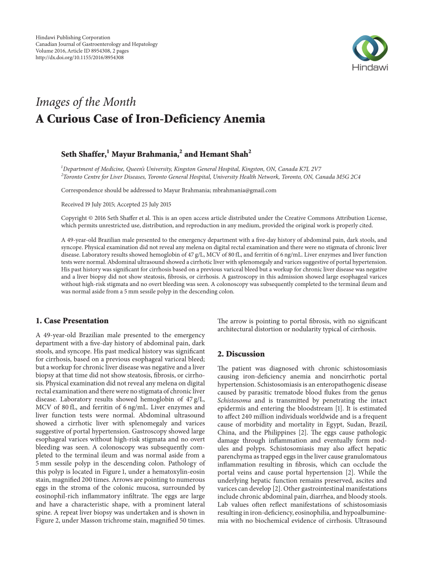 iron deficiency anemia case study pdf