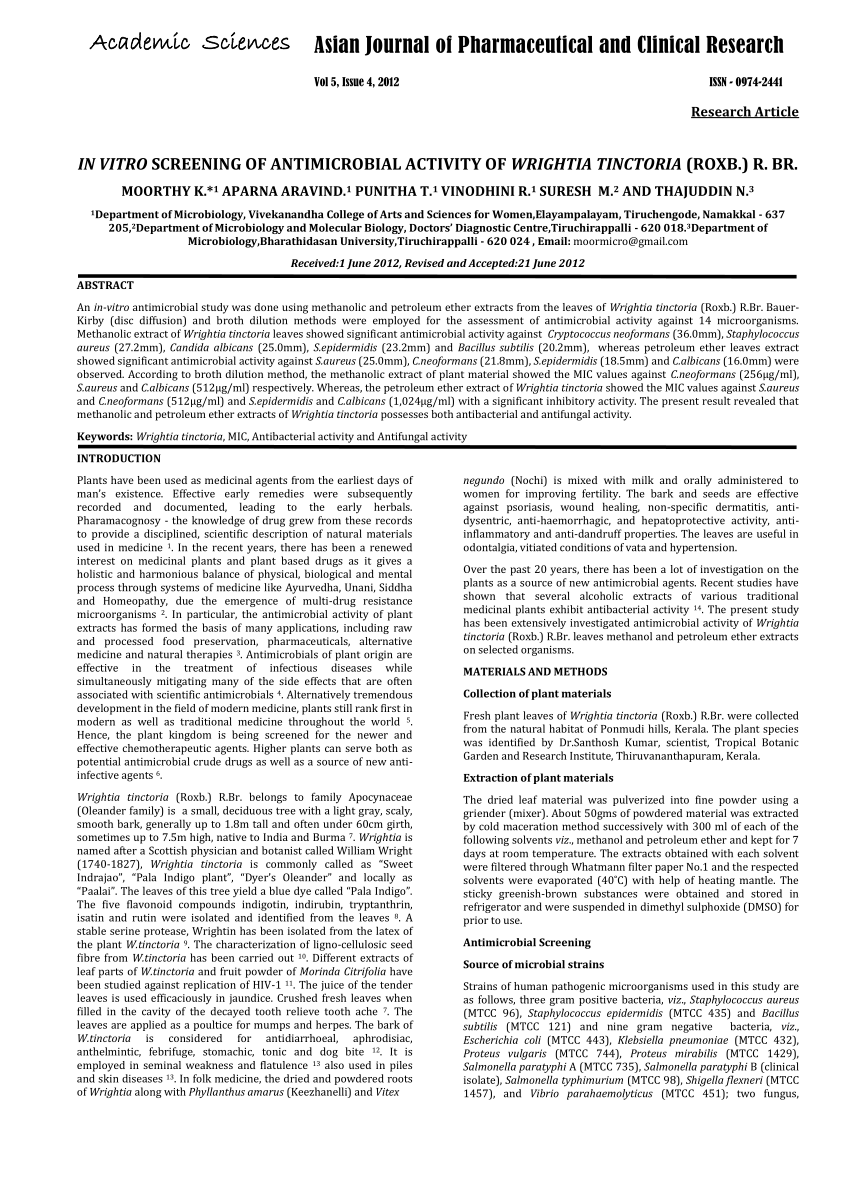 (PDF) Asian Journal of Pharmaceutical and Clinical Research